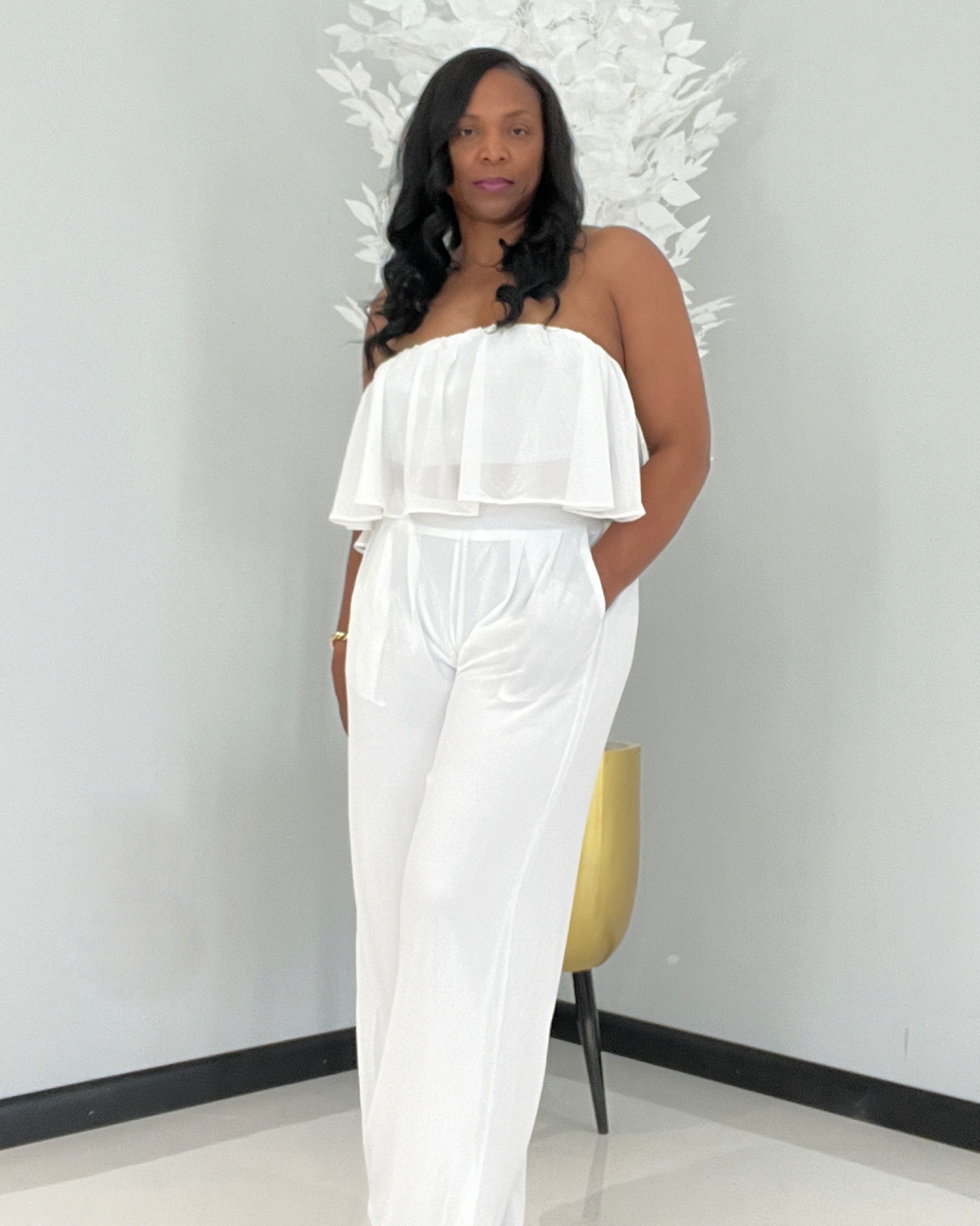 White Dove Off The Shoulder Top an Pant Set top set Off the