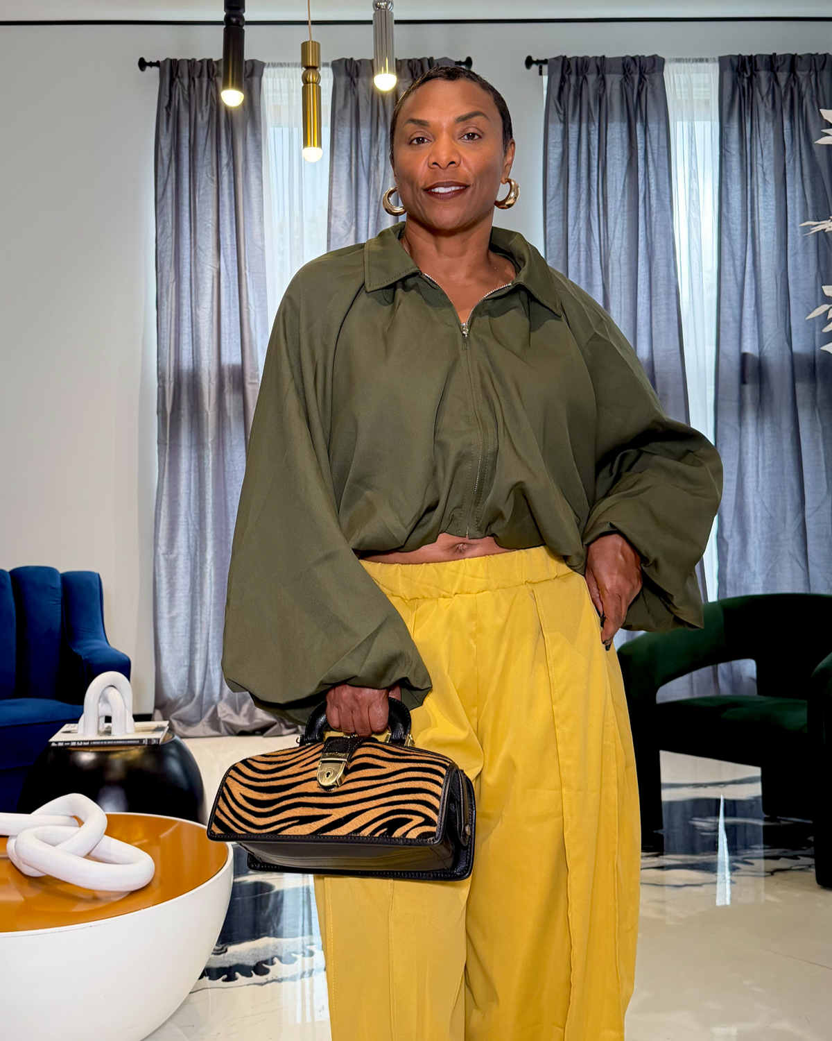 Arden Olive Jacket/Blouse