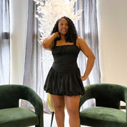 Bailey Balloon Dress-Black