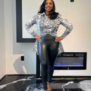 Made you Look Faux Leggings-Black