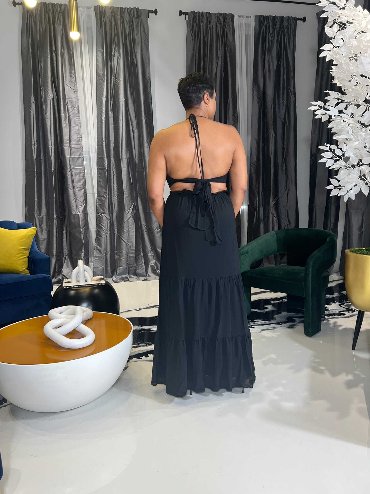 Giselle Black Maxi Dress