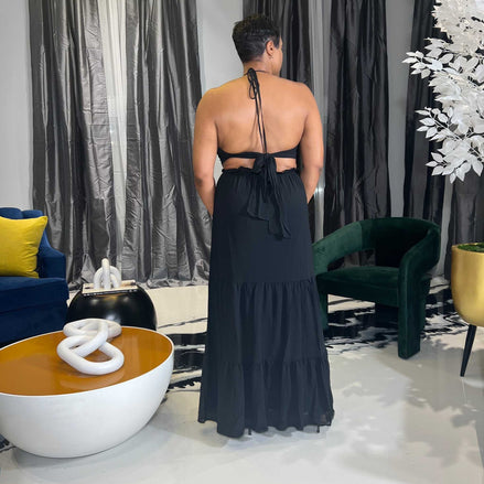 Giselle Black Maxi Dress