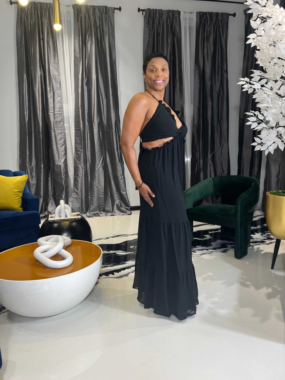 Giselle Black Maxi Dress