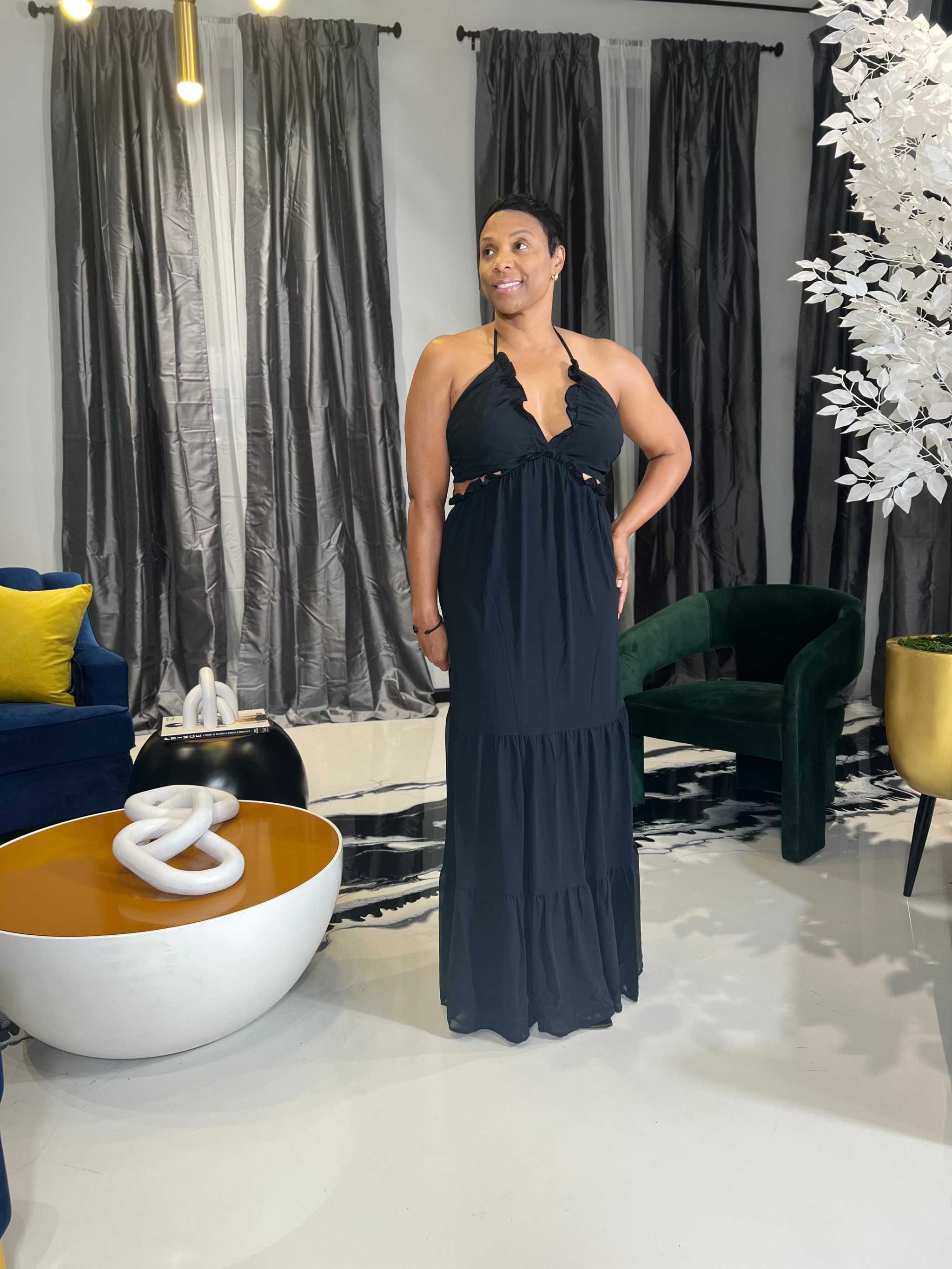 Giselle Black Maxi Dress