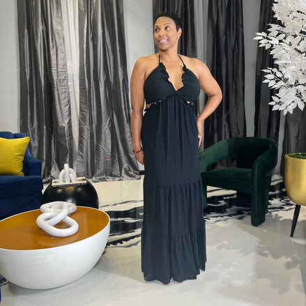Giselle Black Maxi Dress