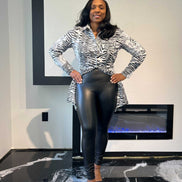 Made you Look Faux Leggings-Black