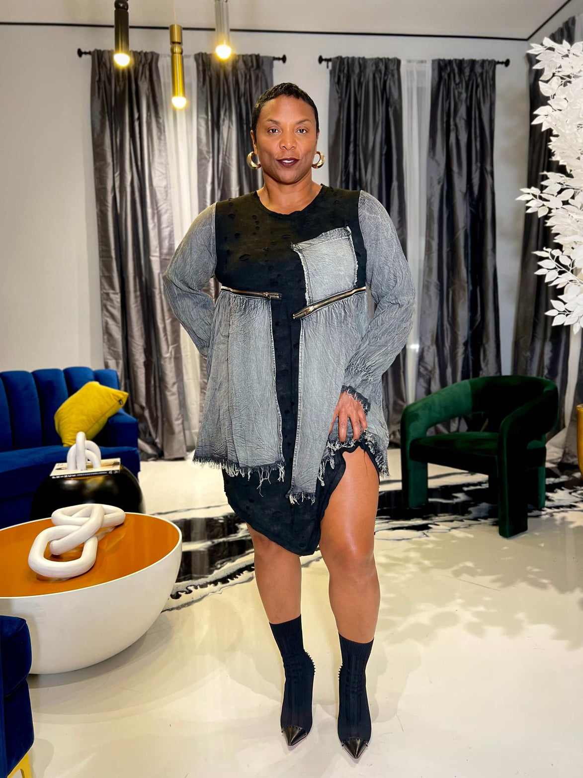Greyson Distressed  Dress