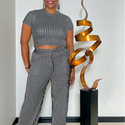 Zuri Pant Set-Black & White