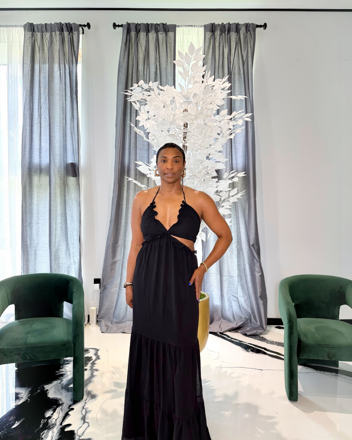Giselle Black Maxi Dress