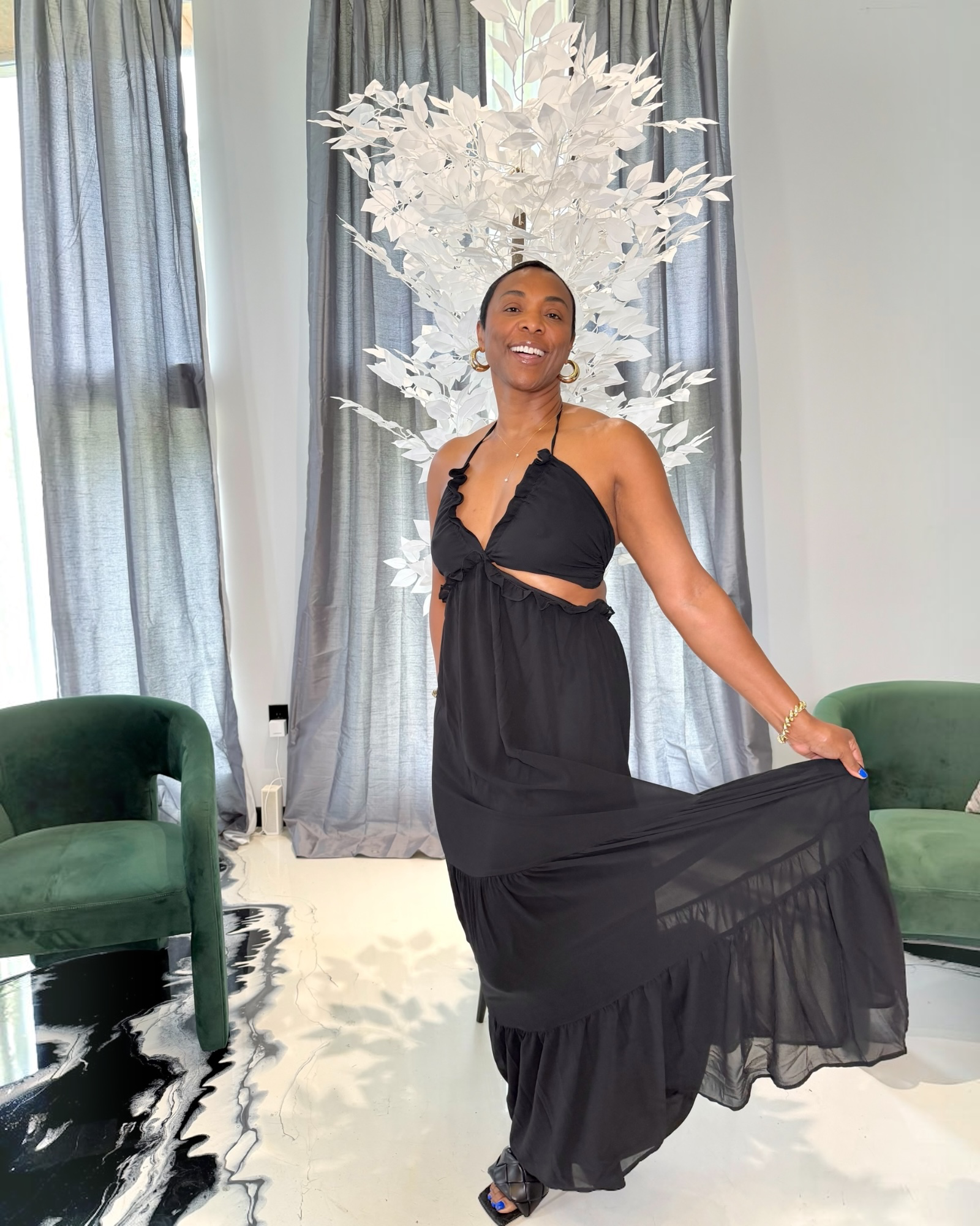 Giselle Black Maxi Dress