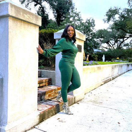Georgia Green Sweater Pant Set
