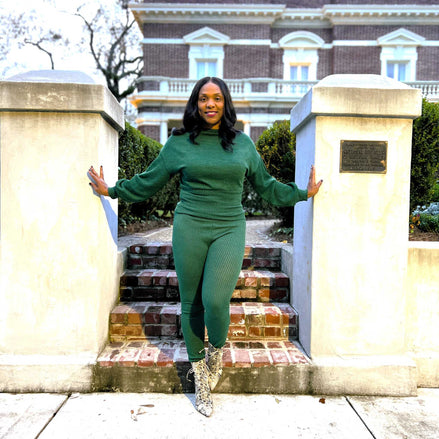 Georgia Green Sweater Pant Set