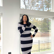 Clear as Day Midi Dress-Grey