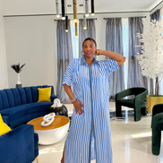 Marina Blue Stripe Maxi Dress