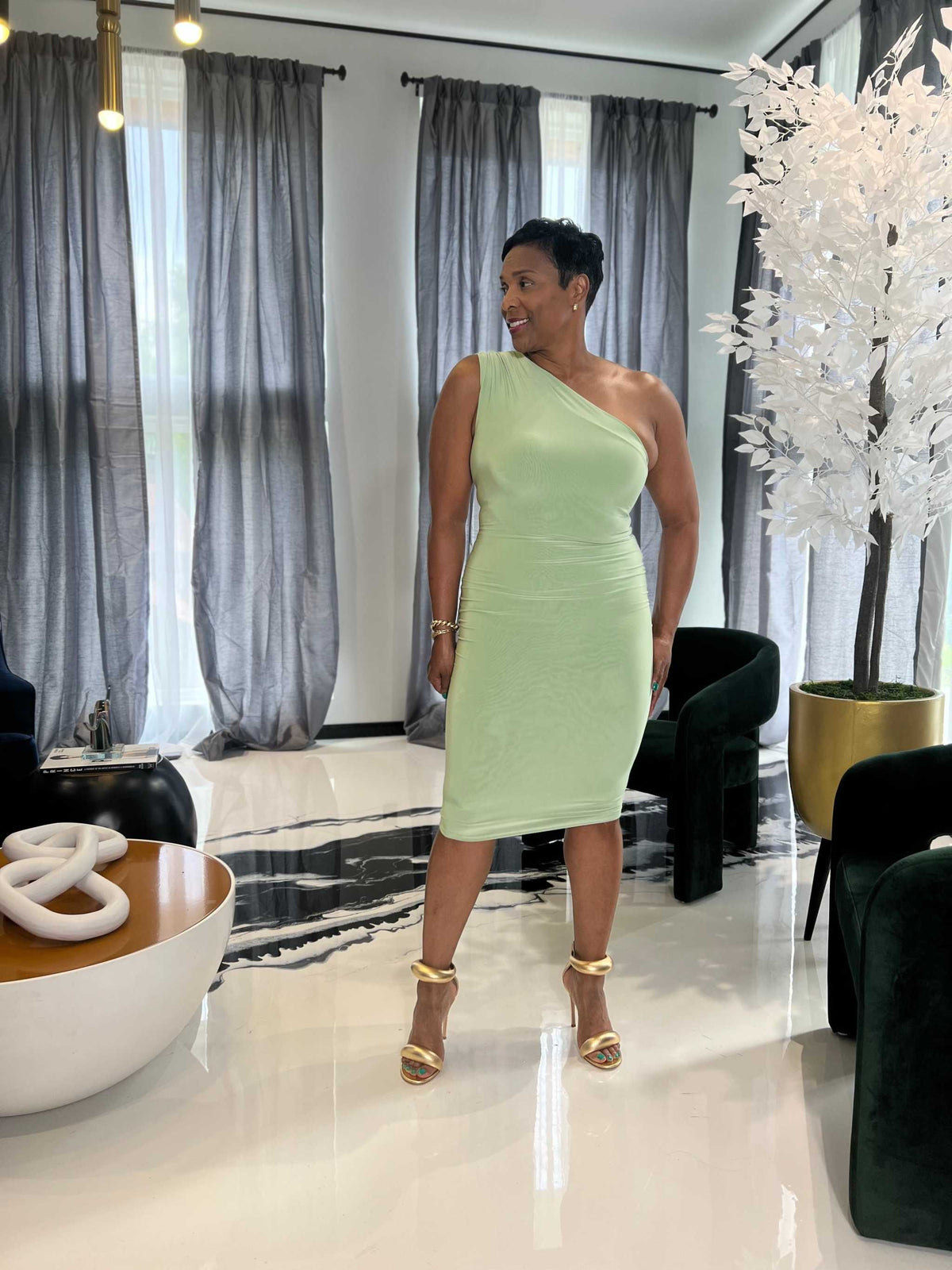 Curve Appeal Dress-Mint
