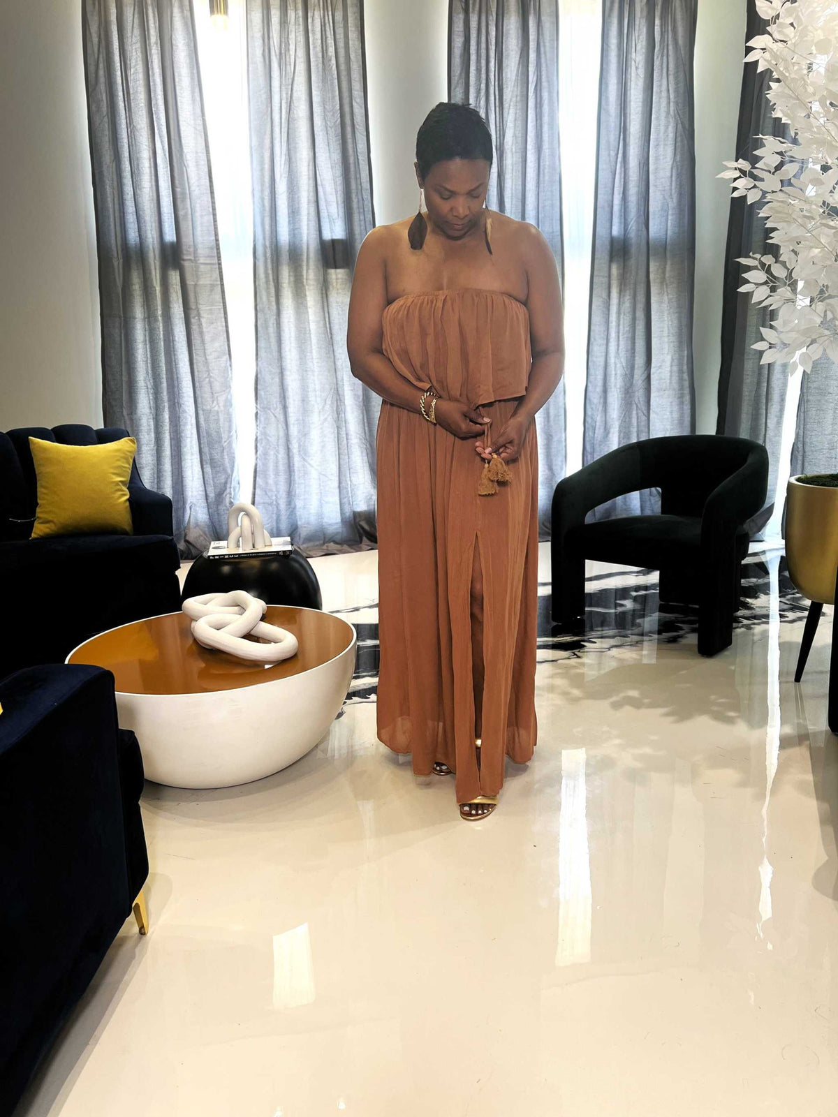 Sweetie Maxi Mocha Dress