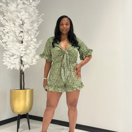 Olive Green Romper