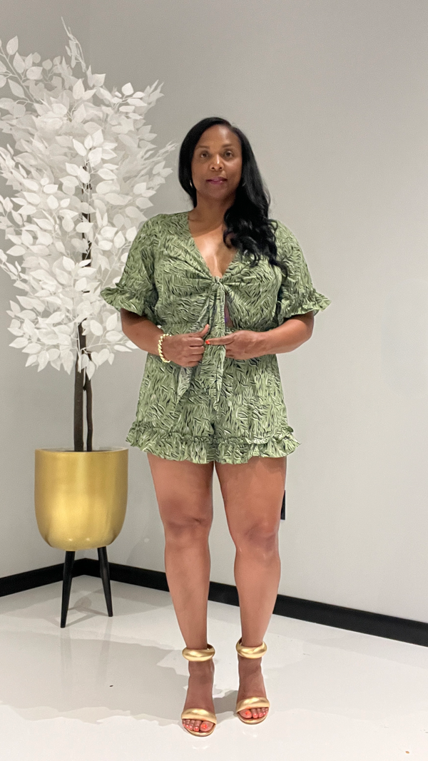 Olive Green Romper