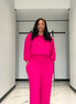 Bubblicious Pant Set-Fuchsia