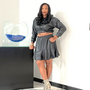 Kassidy (Faux Leather  Hood Top and Skirt Set)