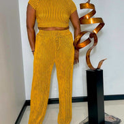 Zuri Pant Set-Gold & Black