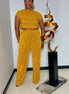 Zuri Pant Set-Gold & Black