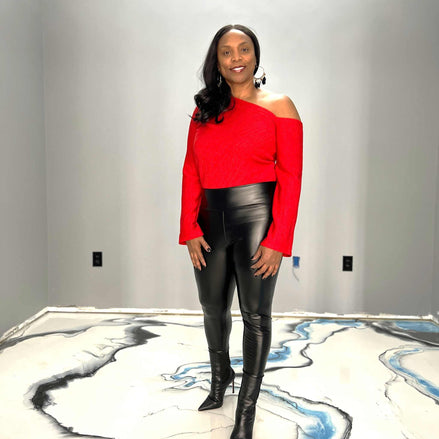 Caught You Looking Off The Shoulder Blouse-Red