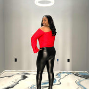 Caught You Looking Off The Shoulder Blouse-Red