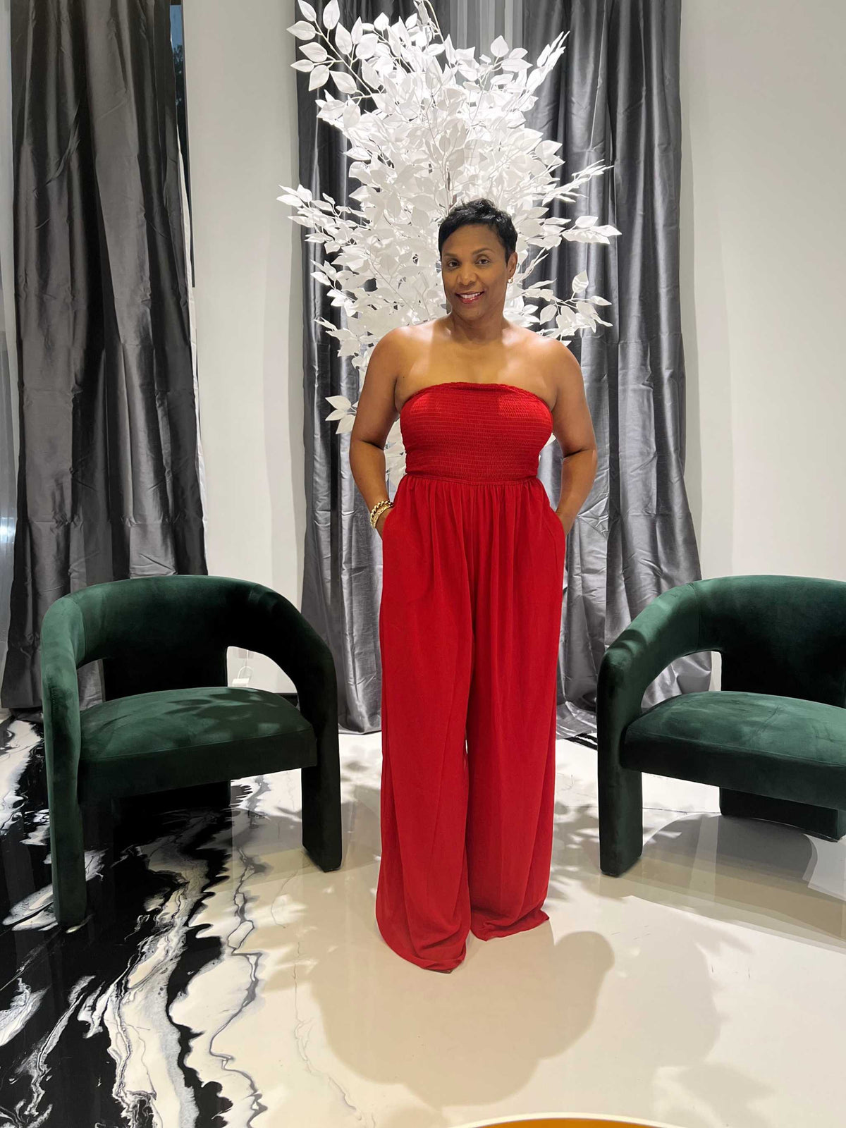 Red Haute Jumpsuit
