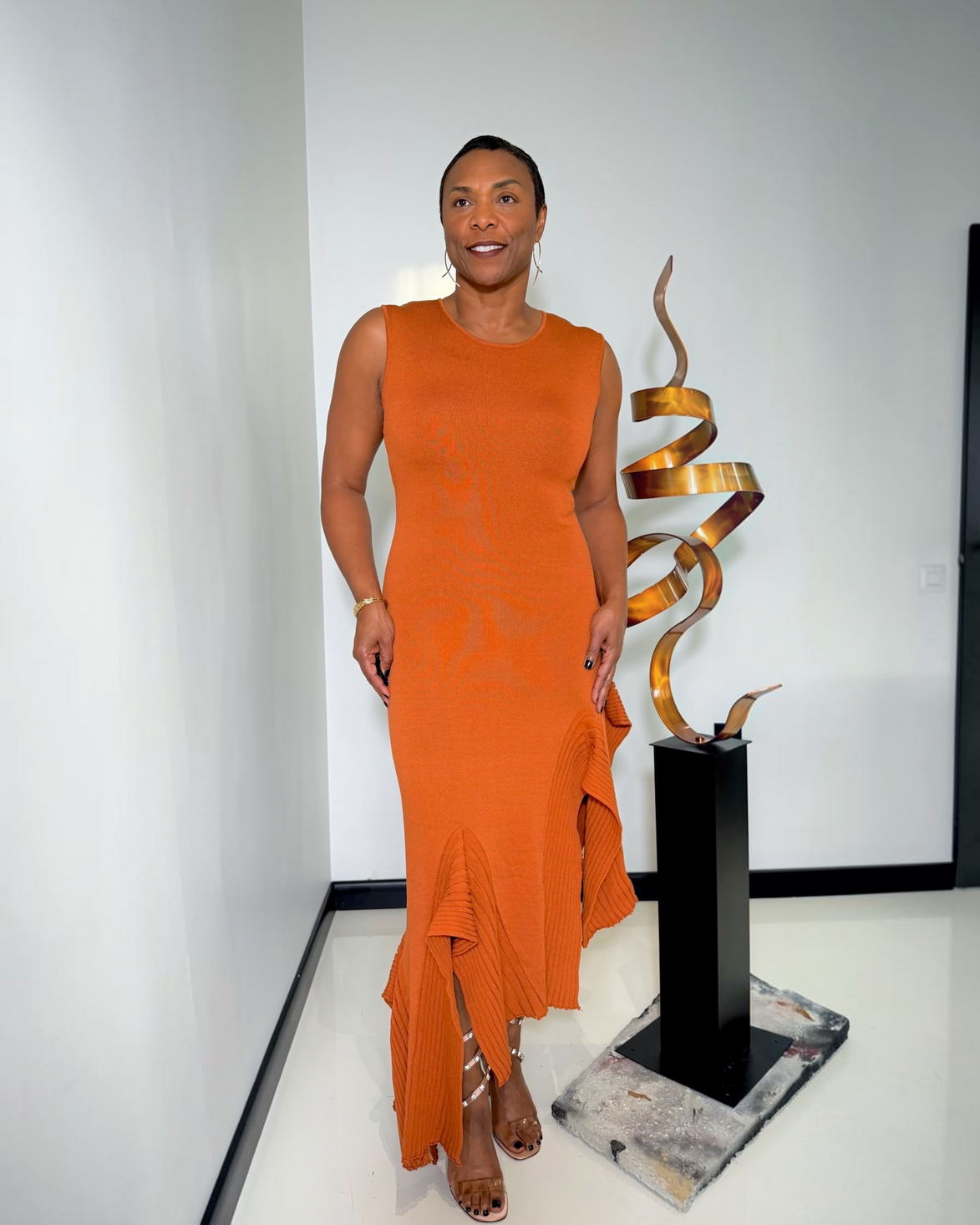 Anaya Maxi Dress-Rust