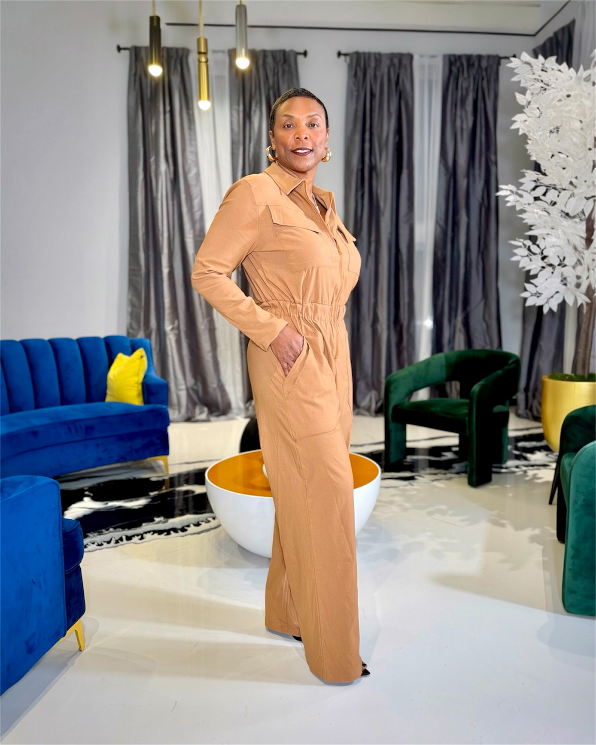 Marisol Jumpsuit-Carmel