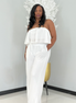 White Dove Off The Shoulder Top an Pant Set