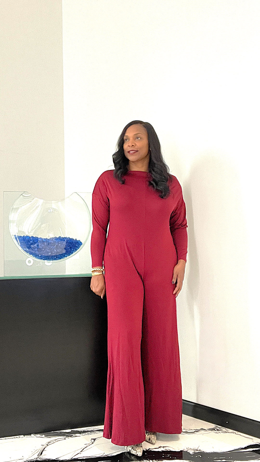 Draya (Burgundy Off The Shoulder Jumpsuit)