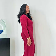 Draya (Burgundy Off The Shoulder Jumpsuit)