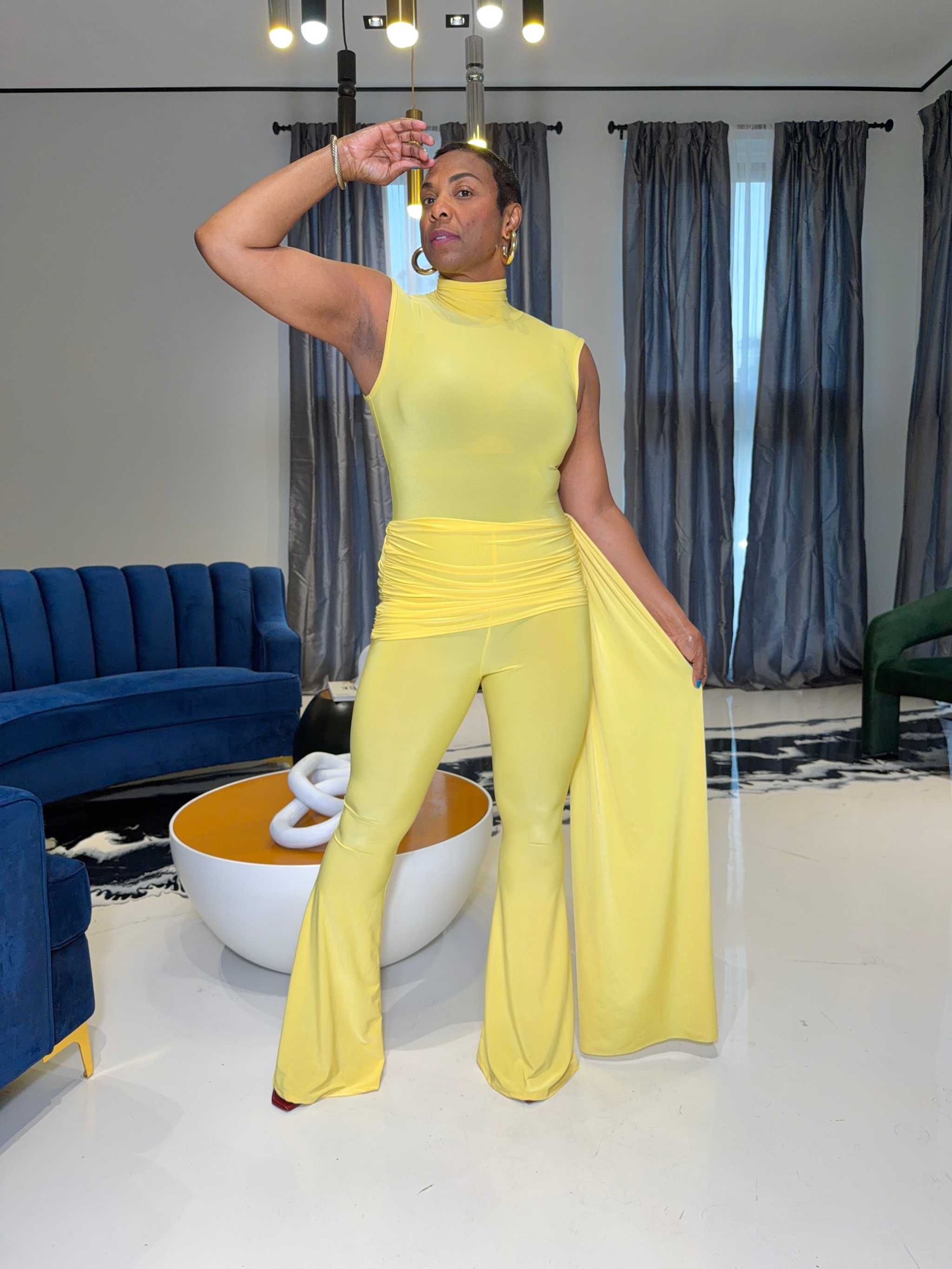 Sunshine (Yellow Mockneck Jumpsuit)