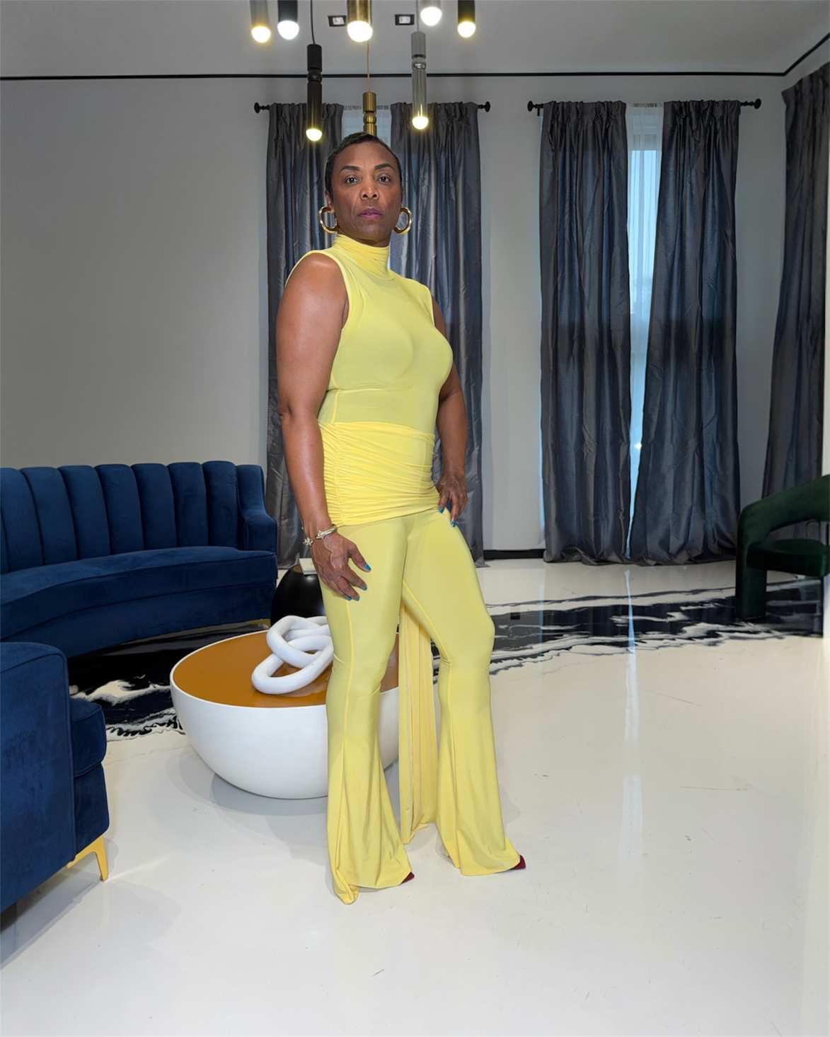 Sunshine (Yellow Mockneck Jumpsuit)