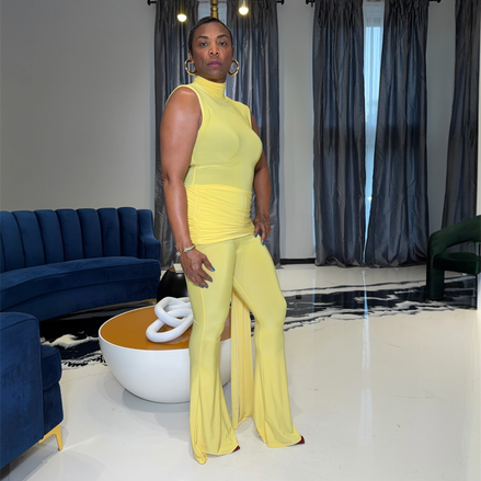 Sunshine (Yellow Mockneck Jumpsuit)