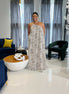Zariah One Shoulder Maxi Dress-Black and White