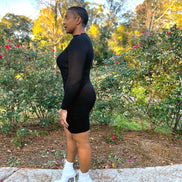 Black Sweater Peak Boo Bodycon Dress