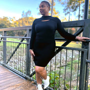 Black Sweater Peak Boo Bodycon Dress