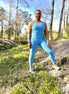 Textured Butt Lift Legging Set Light Blue
