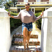 Gabby Taupe Grey Bodysuit