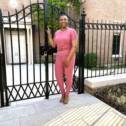 Ruby Ruched Set "Peach"