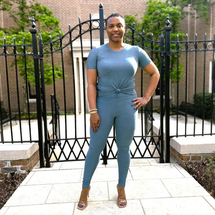 Ruby Ruched Set "Teal"