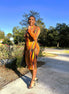 Stay Fly Midi Dress-Orange
